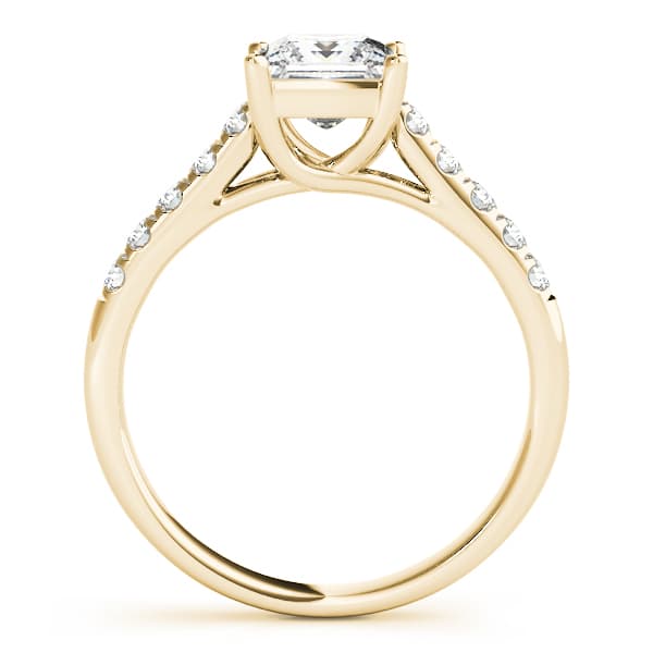 Trellis Engagement Ring, style 82857, Side view in yellow gold
