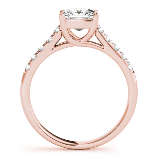 Trellis Engagement Ring, style 82857, Side view in rose gold