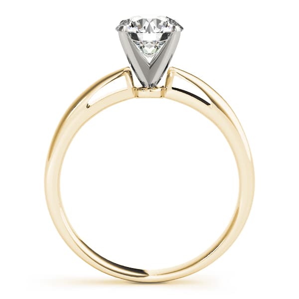 Solitaire Engagement Ring, style 82858, Side view in yellow gold