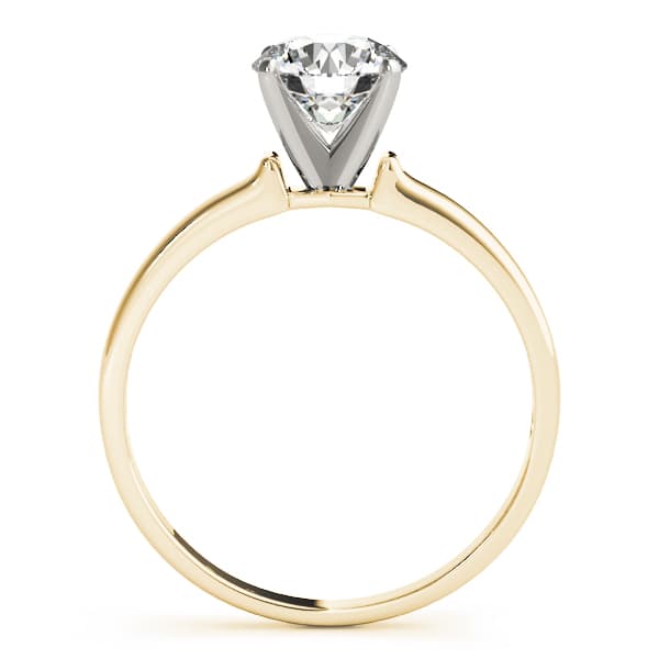 Solitaire Engagement Ring, style 82859, Side view in yellow gold