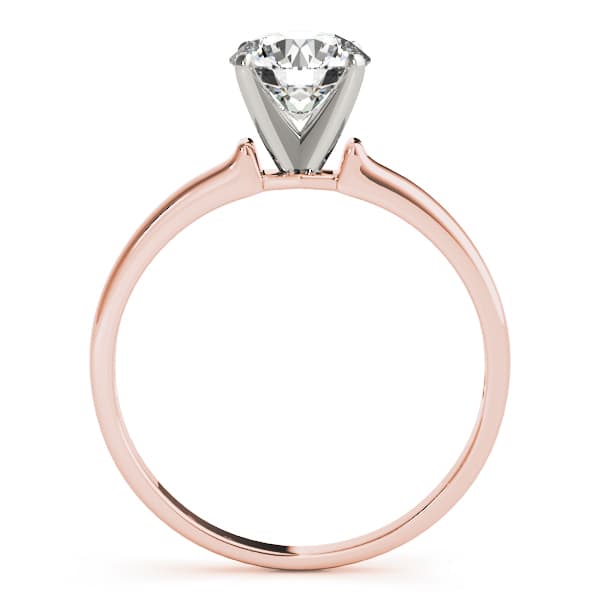 Solitaire Engagement Ring, style 82859, Side view in rose gold