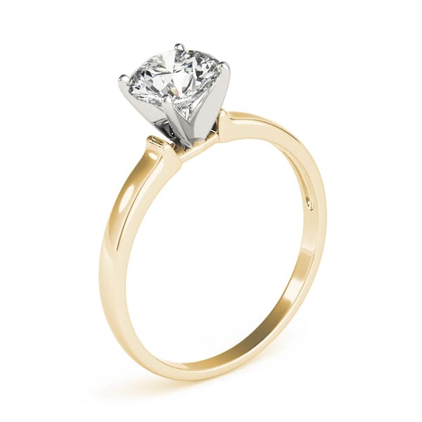 Solitaire Engagement Ring, style 82859, Top view in yellow gold