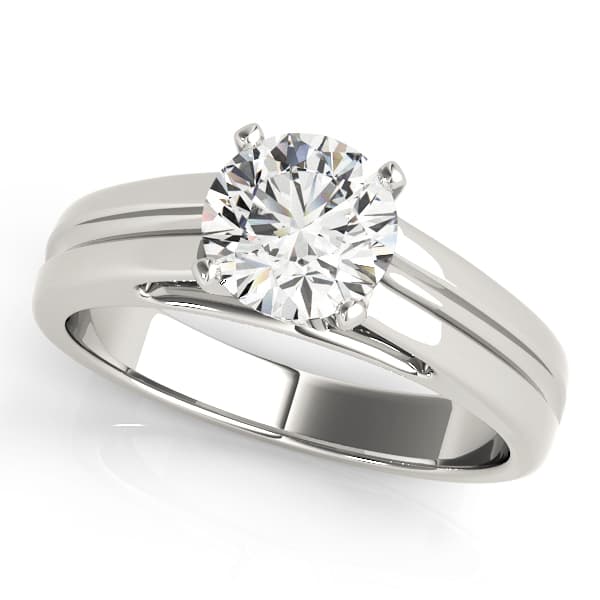 Cathedral Solitaire Engagement Ring — style 82860 in 10k White Gold