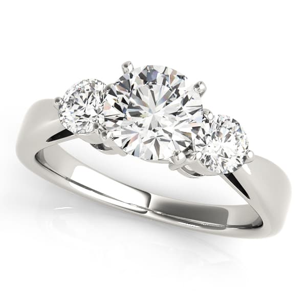 ENGAGEMENT RINGS 3 STONE ROUND — style 82867 in 10k White Gold
