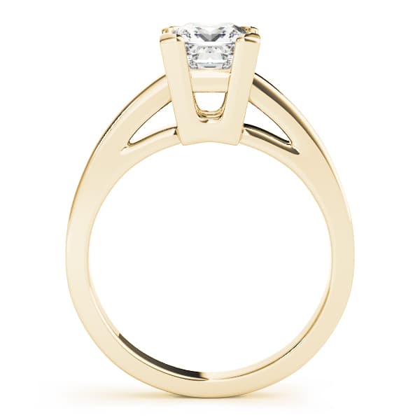 Solitaire Engagement Ring, style 82877, Side view in yellow gold