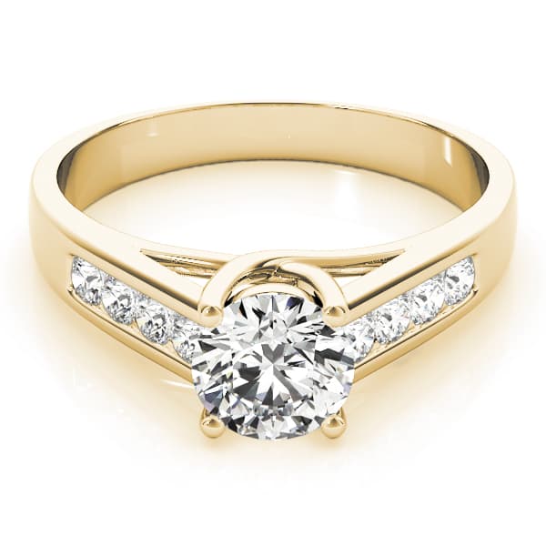 Trellis Engagement Ring, style 82878, On hand view in yellow gold