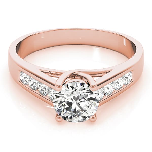 Trellis Engagement Ring, style 82878, On hand view in rose gold