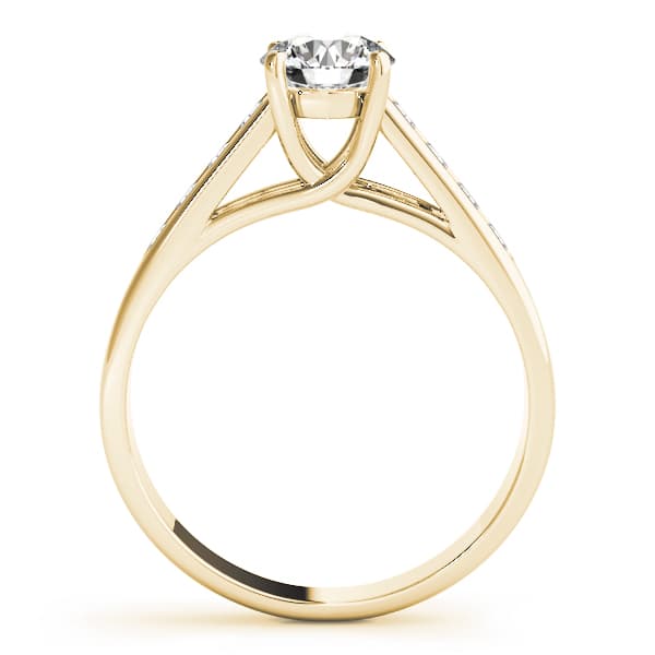 Trellis Engagement Ring, style 82878, Side view in yellow gold