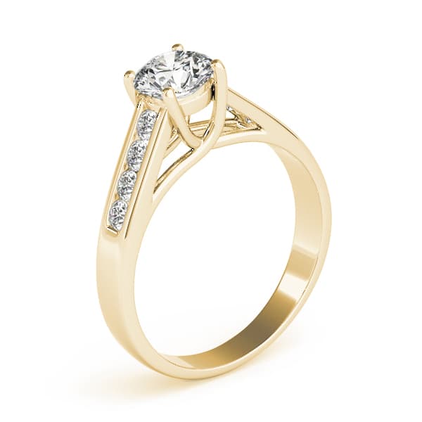 Trellis Engagement Ring, style 82878, Top view in yellow gold