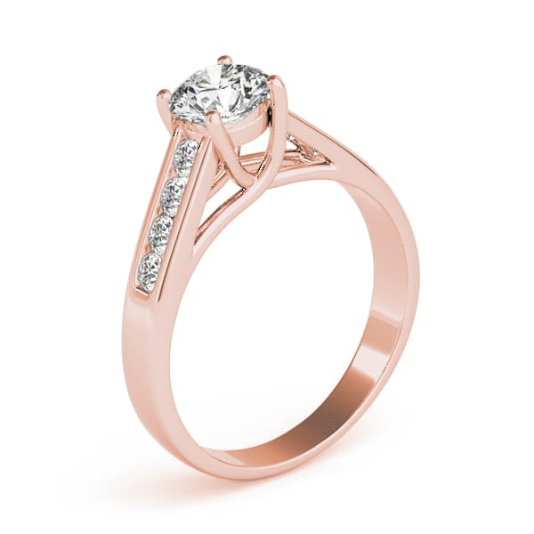 Trellis Engagement Ring, style 82878, Top view in rose gold
