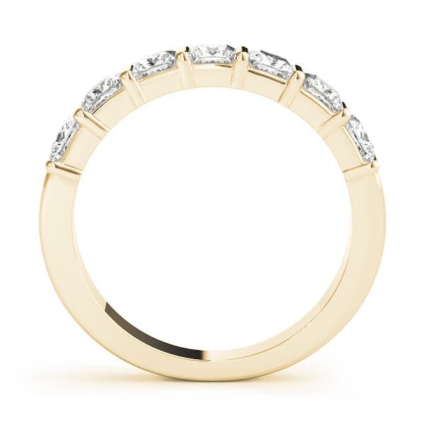 Fancy Shape Princess Wedding Band (1 1/8 ct. tw.), Side view in yellow gold