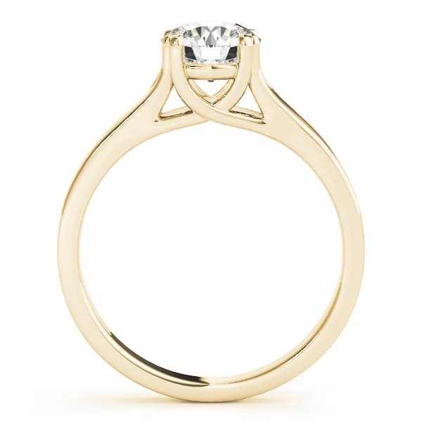 Double Prong Trellis Engagement Ring, style 82887, Side view in yellow gold