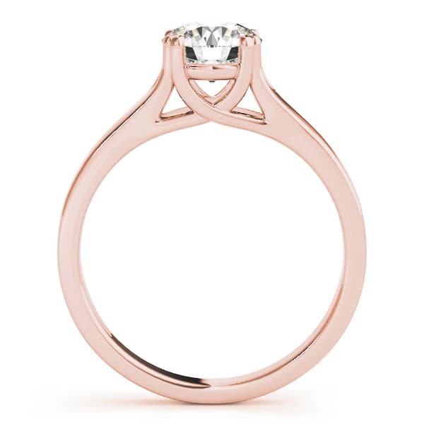 Double Prong Trellis Engagement Ring, style 82887, Side view in rose gold
