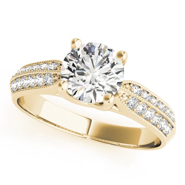 Trellis Engagement Ring, style 82890, Front view in yellow gold