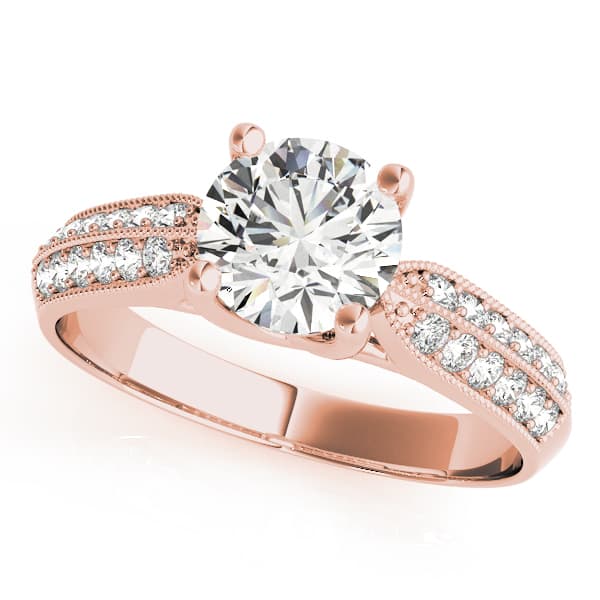 Trellis Engagement Ring, style 82890, Front view in rose gold