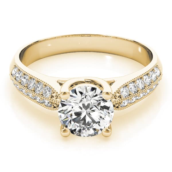 Trellis Engagement Ring, style 82890, On hand view in yellow gold
