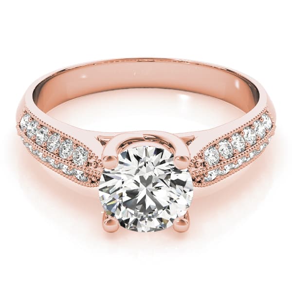 Trellis Engagement Ring, style 82890, On hand view in rose gold
