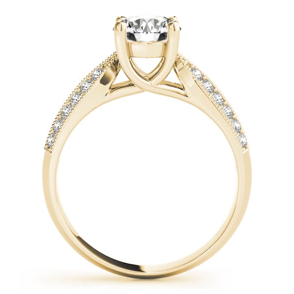 Trellis Engagement Ring, style 82890, Side view in yellow gold