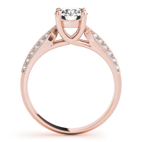 Trellis Engagement Ring, style 82890, Side view in rose gold
