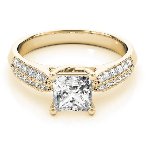 Trellis Engagement Ring, style 82891, On hand view in yellow gold
