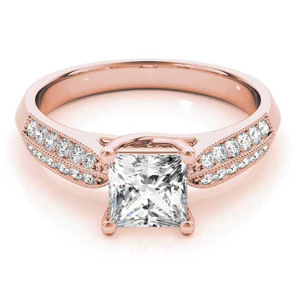 Trellis Engagement Ring, style 82891, On hand view in rose gold