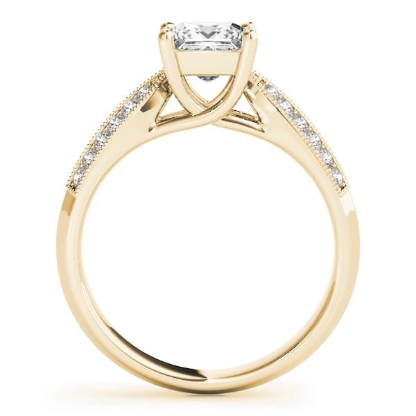Trellis Engagement Ring, style 82891, Side view in yellow gold