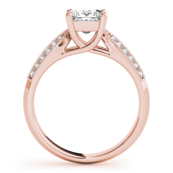Trellis Engagement Ring, style 82891, Side view in rose gold
