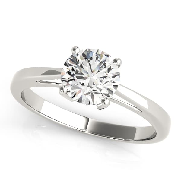 Solitaire Round Engagement Ring — style 82892 in 10k White Gold