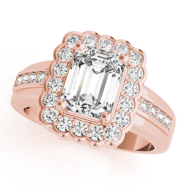 Emerald Gemstone Ring in Rose gold
