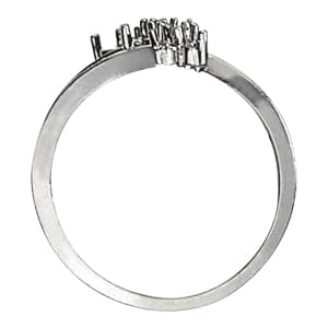 Diamond Fashion Cluster (1/4 ct. tw.), Side view in white gold or platinum