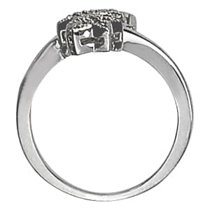 Diamond Fashion Novelty (1/8 ct. tw.), Side view in white gold or platinum