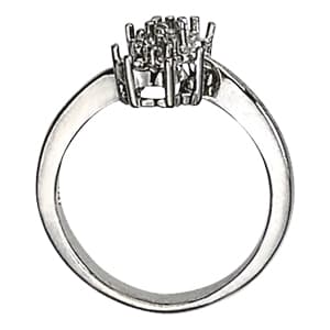 Diamond Fashion Cluster (1/3 ct. tw.), Side view in white gold or platinum