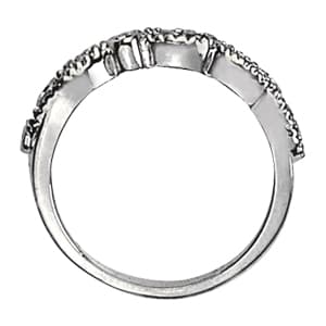 Diamond Fashion Fashion Rings (0.15 ct. tw.), Side view in white gold or platinum
