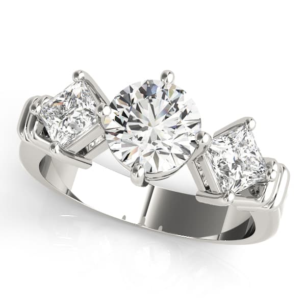 ENGAGEMENT RINGS 3 STONE ROUND — style 82939 in 10k White Gold