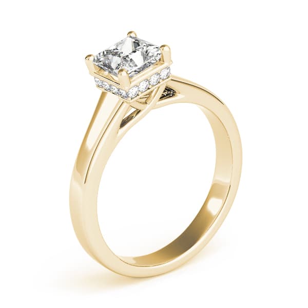 Trellis Engagement Ring, style 82961, Top view in yellow gold
