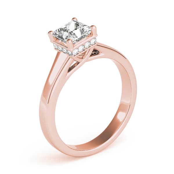 Trellis Engagement Ring, style 82961, Top view in rose gold