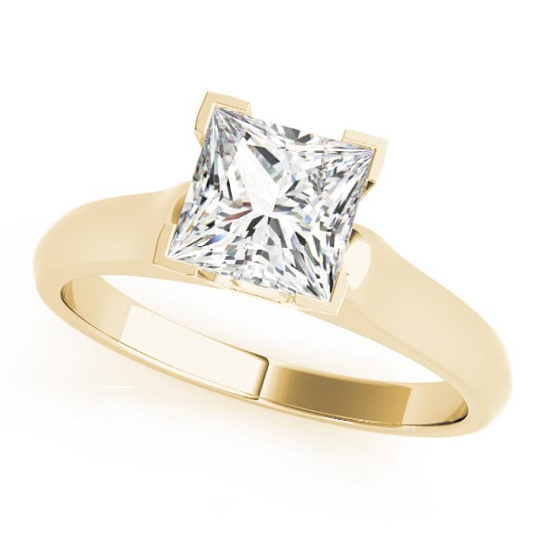 Solitaire Prince Engagement Ring in Yellow gold