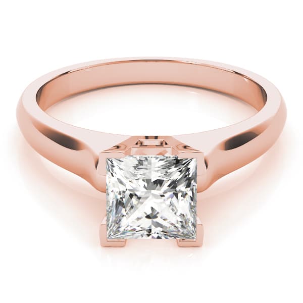 Solitaire Prince Engagement Ring, style 82963, On hand view in rose gold