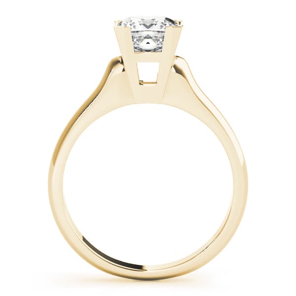 Solitaire Prince Engagement Ring, style 82963, Side view in yellow gold