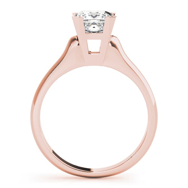 Solitaire Prince Engagement Ring, style 82963, Side view in rose gold