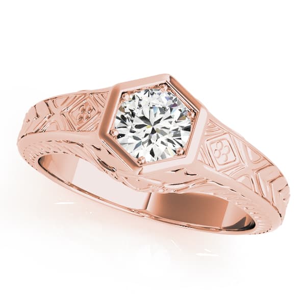 Engagement Ring, style 82968, Front view in rose gold