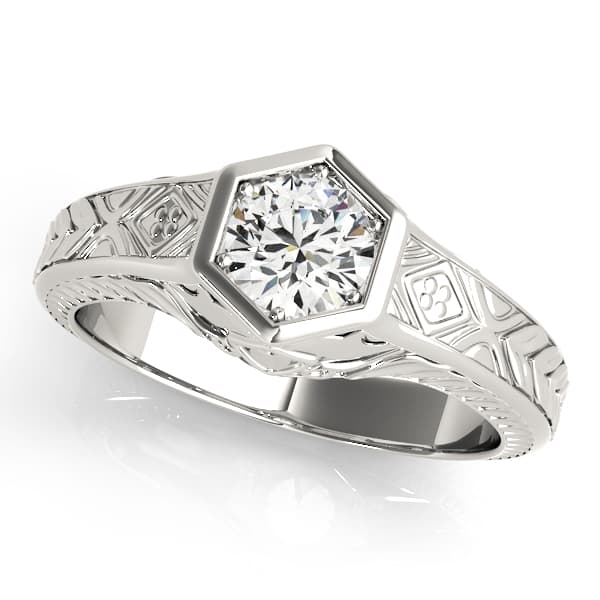 ENGAGEMENT RING — style 82968 in 10k White Gold