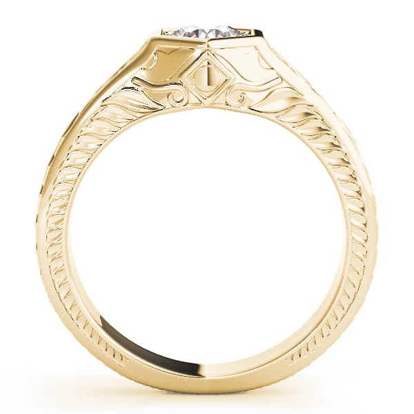 Engagement Ring, style 82968, Side view in yellow gold