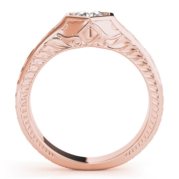 Engagement Ring, style 82968, Side view in rose gold