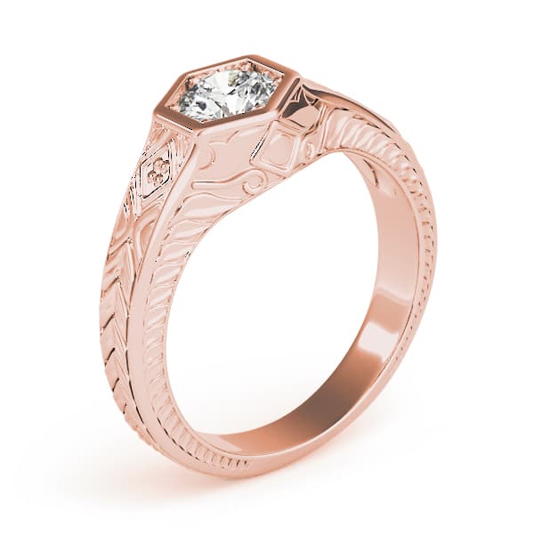 Engagement Ring, style 82968, Top view in rose gold