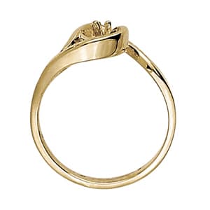 Pearl Gemstone Ring (0.03 ct. tw.), Side view in white gold or platinum