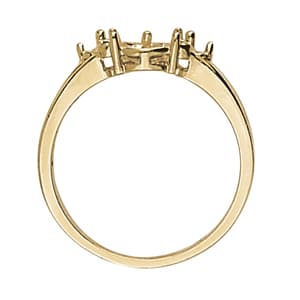 Pearl Color Rings (0.06 ct. tw.), Side view in white gold or platinum