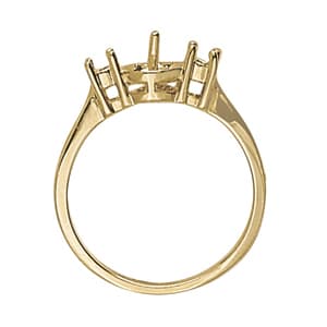 Center Pearl Color Ring (1/4 ct. tw.), Side view in white gold or platinum