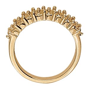Multi-Row Prong Set Pyramid Ring (2 1/2 ct. tw.), Side view in white gold or platinum