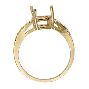 Trillion Shape Color Rings (0.06 ct. tw.), Side view in white gold or platinum